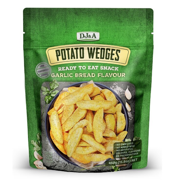 DJ&A ポテトウェッジ ガーリックブレッド味 450g DJ&A ポテトウェッジ ガーリックブレッド味 450g