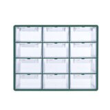 シスマックス 小物収納キャビネット 引き出し12個 グリーン