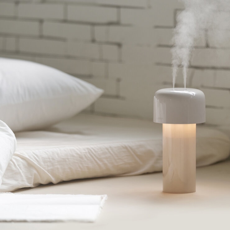 LUMENA コードレスデスク加湿器 2個入り ホワイト + グリーン
