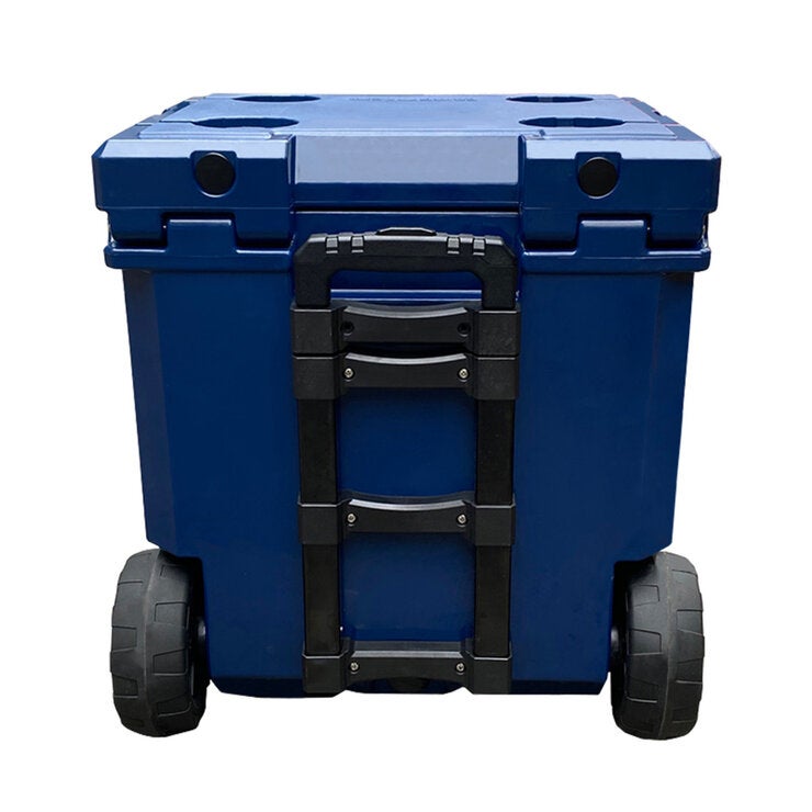 キャンプゼロ 50L ロトモールドクーラーボックス キャスター付き ネイビーブルー キャンプゼロ 50L ロトモールドクーラーボックス キャスター付き ネイビーブルー