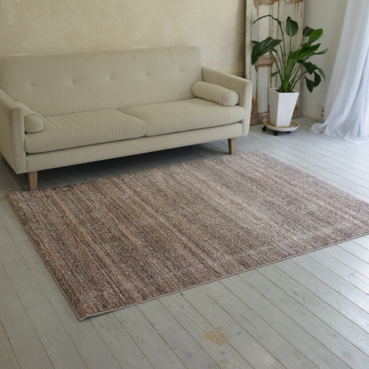 スミノエ 防炎・防音ラグ リュストル 200cm x 250cm ピンク