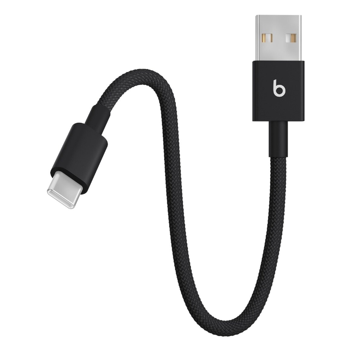 Beats USB-A - USB-C 編み込み式充電ショートケーブル (20cm) ボルトブラック