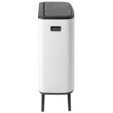 ブラバンシア BoタッチビンHi 2x30L   タッチ式ごみ箱 2分別(脚つき)  ホワイト  130601