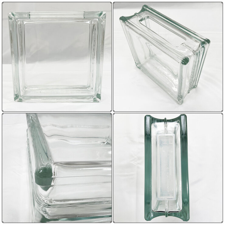 ONYX JAPAN ガラスブロック 4個セット 透明 中が見える クラフト 貯金箱 ディスプレイ インテリア ギフト