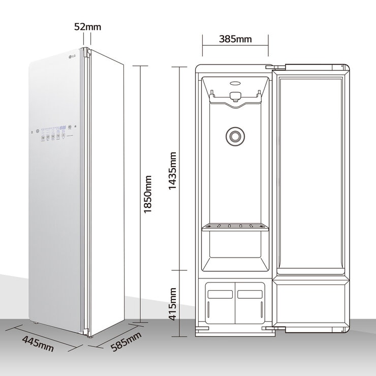 LG スタイラー スチームクローゼット 　ブラウン S3GW