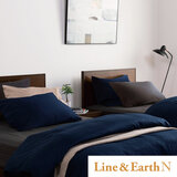 フランスベッド 寝装品 3点セット ライン&アースN ダブル チャコールグレー
