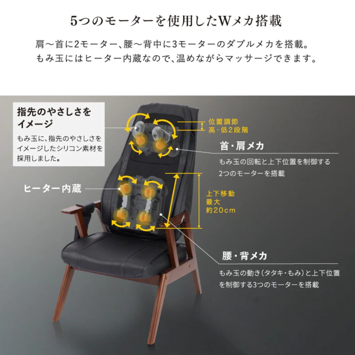 アテックス リクライニングマッサージチェア AX-HQT234bk