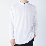 カッパ メンズ ハーフジップ 長袖 Tシャツ / ホワイト / LL