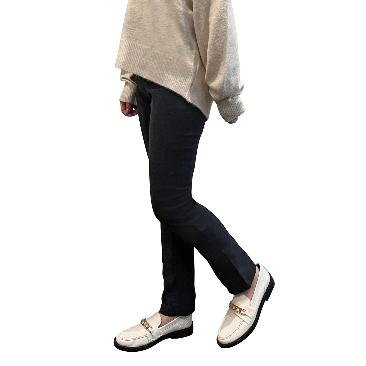 トゥシェ レディース ストレッチパンツ ブラック M