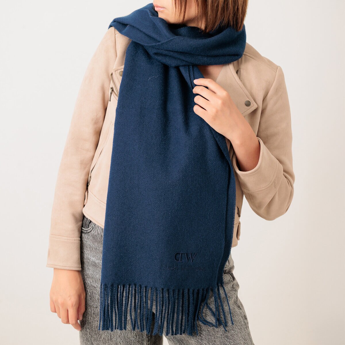 ダニエルウェリントン ストール 180cmｘ60cm ネイビー