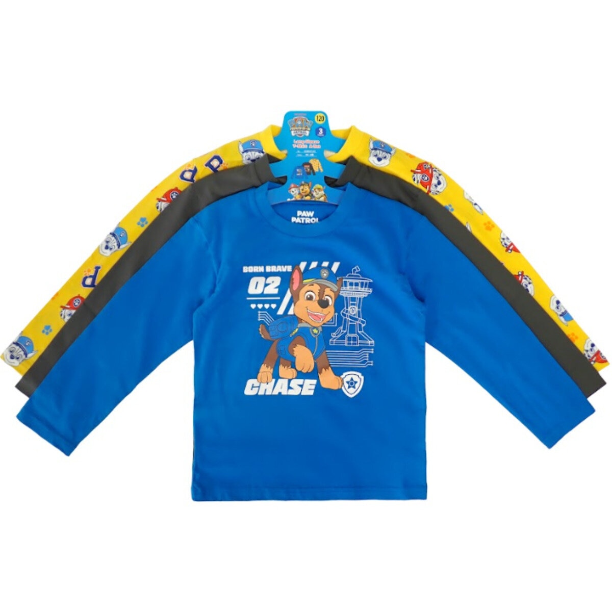 パウ・パトロール キッズ 長袖Tシャツ 3枚組 A 120cm