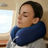 AIRIA LIVING トラベルピロー 26cm x 25cm x 11.3cm ネイビー