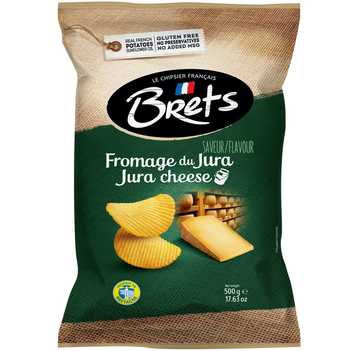 ブレッツ ポテトチップス ジュラチーズ味 500g ブレッツ ポテトチップス ジュラチーズ味 500g