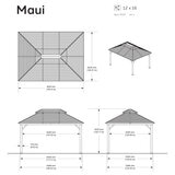 SOJAG MAUI 12 x 16 フィート (3.7 x 4.9 m) ガゼボ