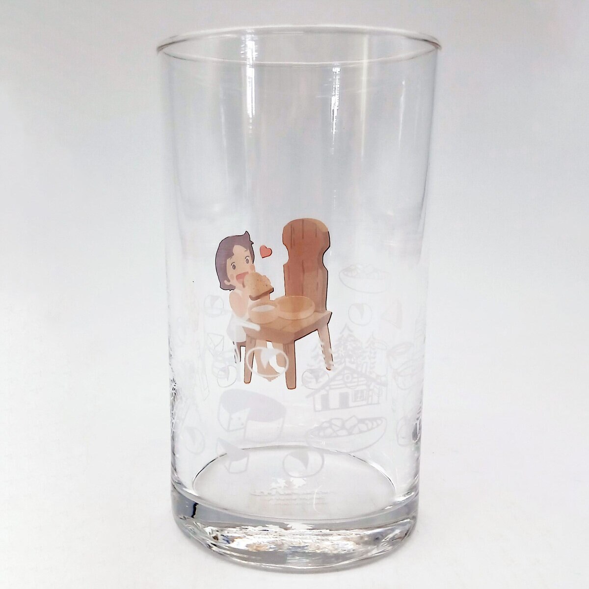 三郷陶器 アルプスの少女ハイジ ガラスタンブラー 250ml 山小屋の食事