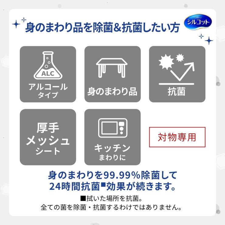 シルコット 99%除菌 ウェットティッシュ 本体2個+詰め替え16個