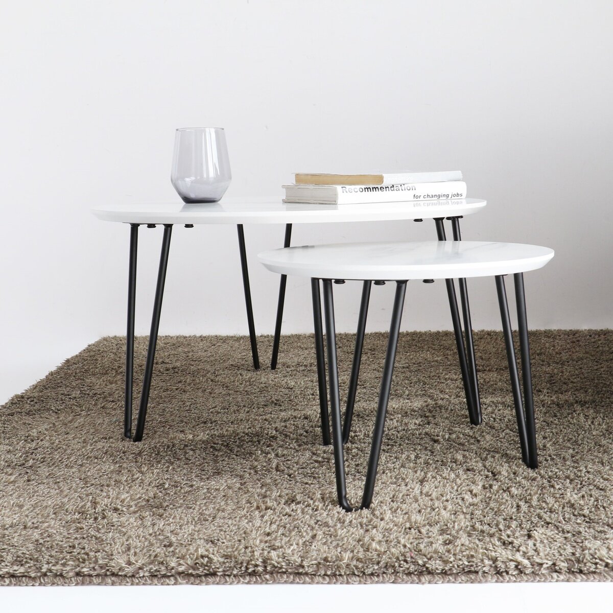 大理石調 ネストテーブル 大理石調 ネストテーブル