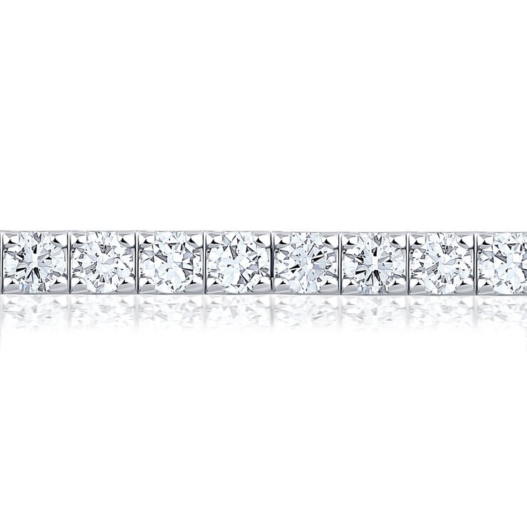 18K ホワイトゴールド 2.00カラット ダイヤモンド ブレスレット 16.5センチ