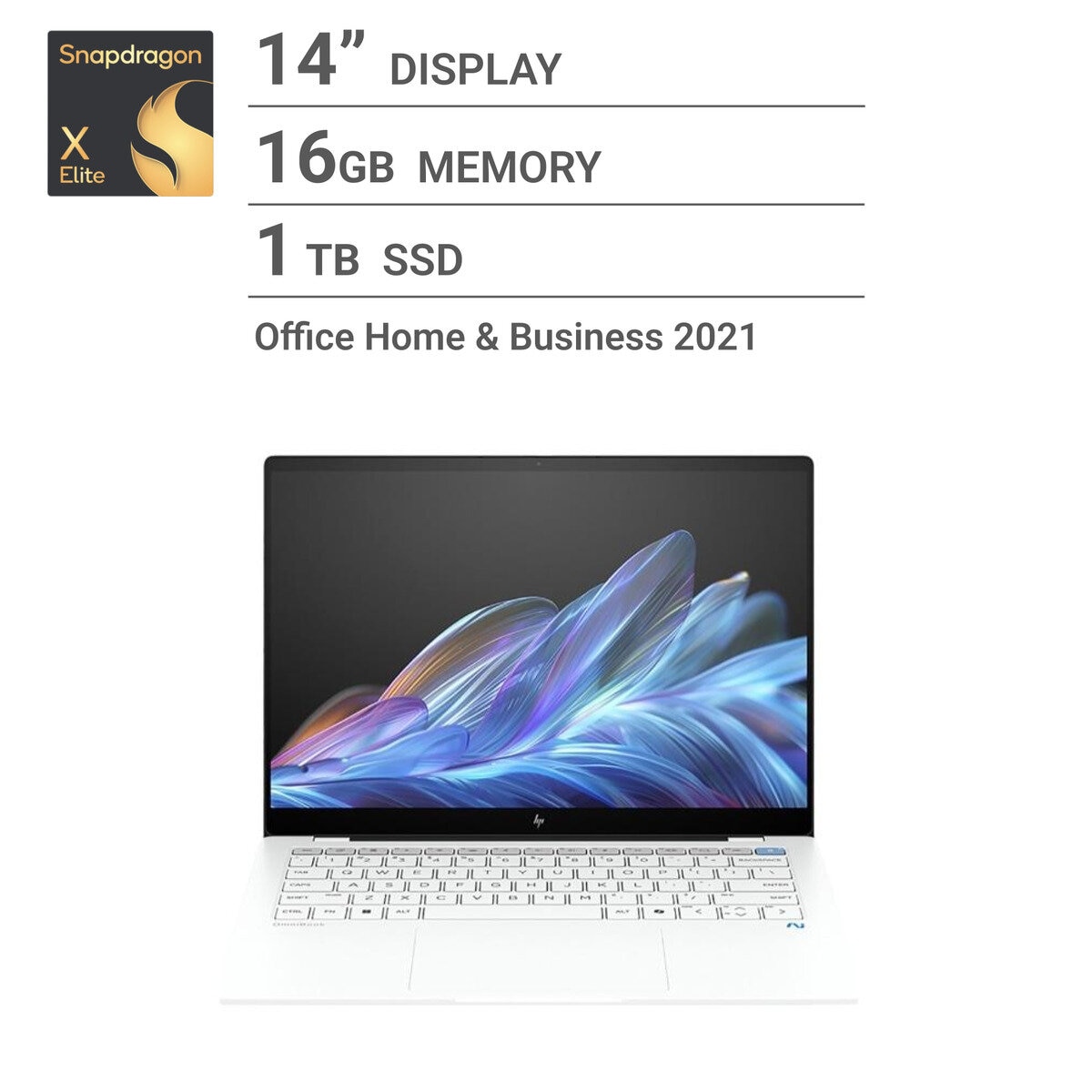 HP ノートPC/OmniBook X 14-fe/14インチ/Copilot+ PC/Snapdragon X Elite X1E-78-100/16GB/1TB/ホワイト/A7DA6PA-AAAB