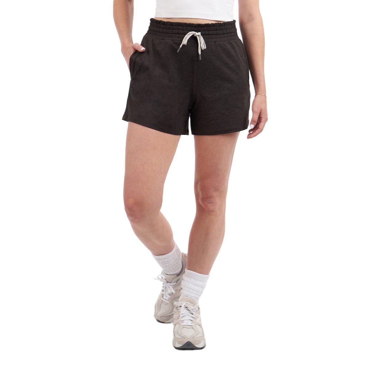 カークランドシグネチャー レディース ショートパンツ ブラック ヘザー L