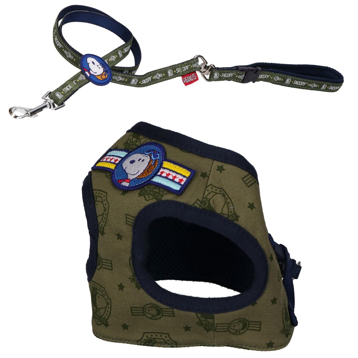DOGGY BRO. 人気 ハーネス（S） リードセット カーキ Striped Dog