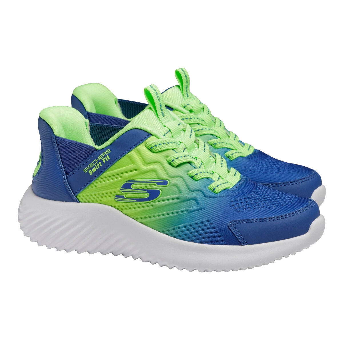 スケッチャーズ キッズ スウィフトフィット ネイビー/グリーン 20.0cm