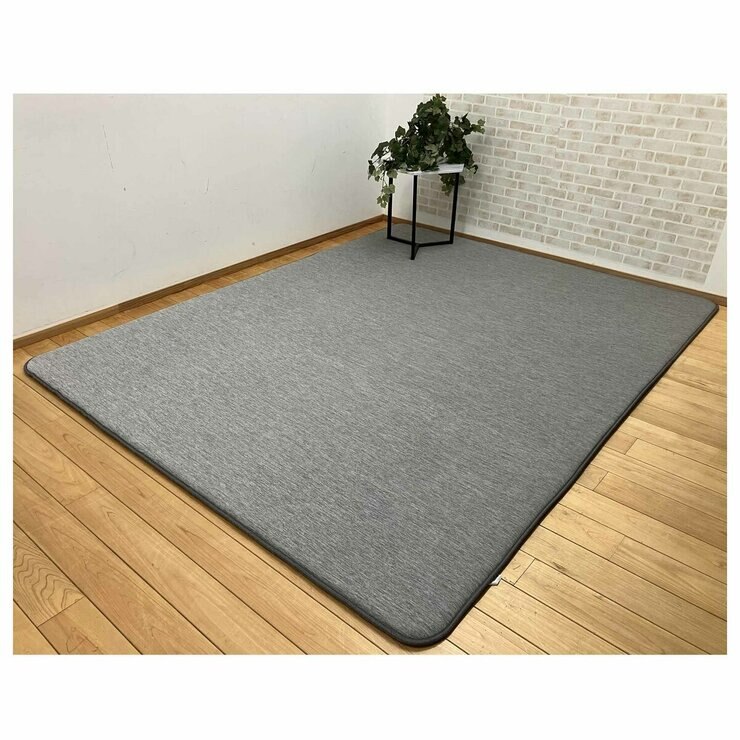 昭和西川 極厚冷感ラグ 180 x 230cm グレー