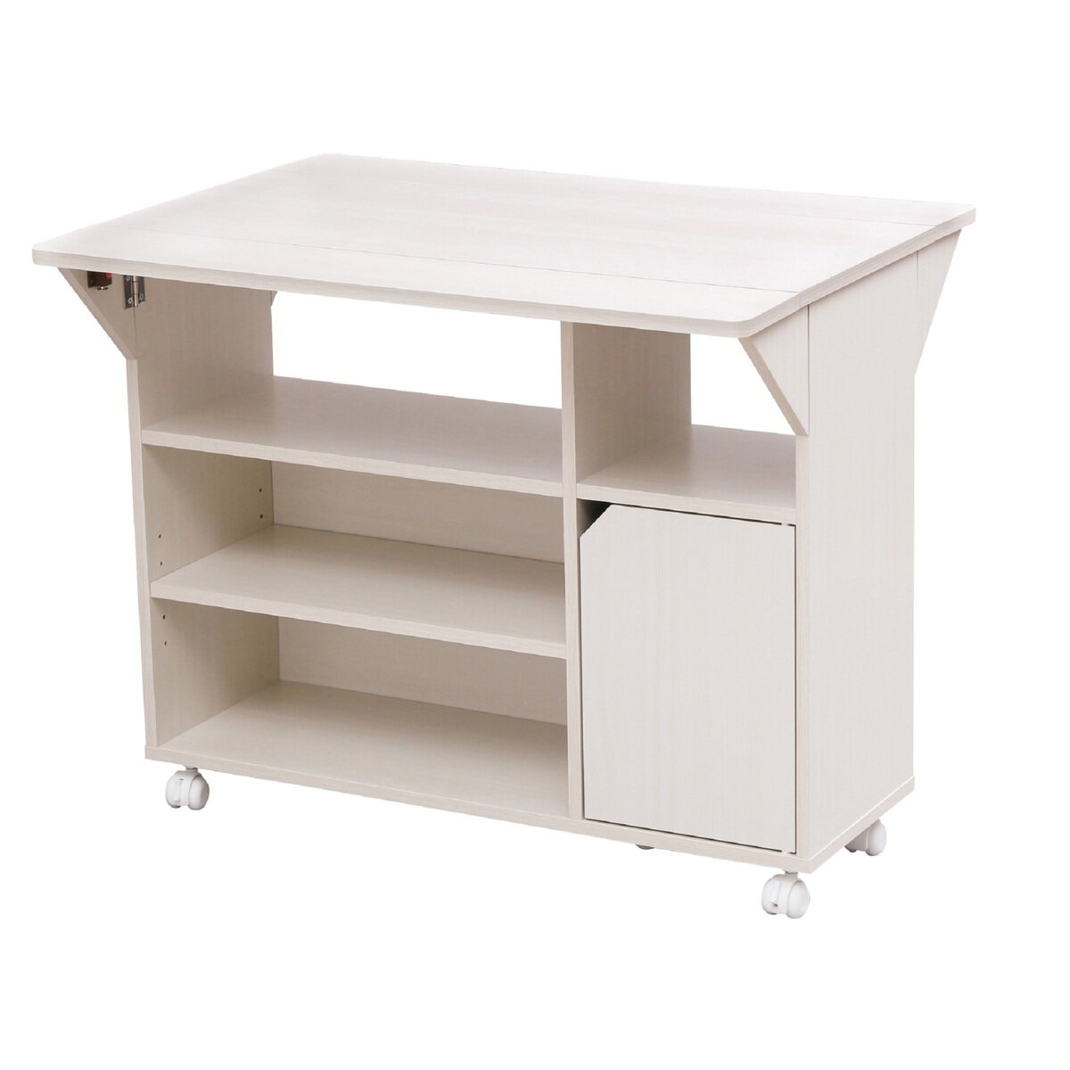 アイリスオーヤマ 扉付きキッチンワゴン 奥行37～64.4cm TKW-90