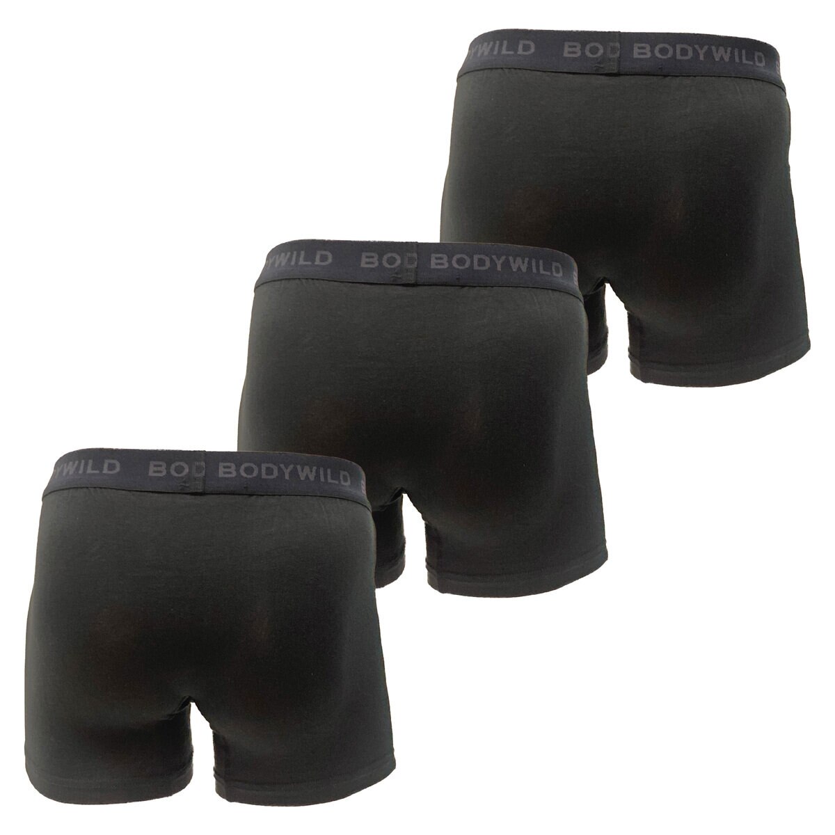ボディワイルド コットン ボクサー 3枚組 ブラック M