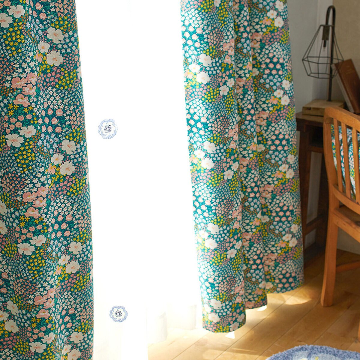 Design Life Floride ドレープカーテン 100 x 200 cm オハナバタケミックス