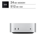 Apple/Mac mini M4 10コアCPU&10コアGPU/24GBメモリ/512GB SSD/MCYT4J/A