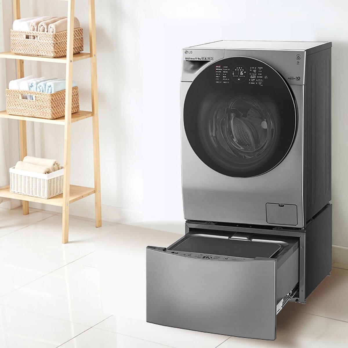 LG 二槽独立 全自動洗濯乾燥機 スチーム搭載 DULW18H3VJ