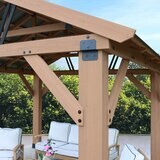 Yardistry 12x14 フィート (3.7 x 4.3m) パビリオン ガゼボ アルミ製屋根