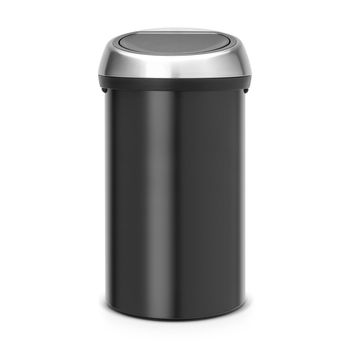 ブラバンシア タッチビン 60L  タッチ式ごみ箱 マットブラック＋FPPマットスチール  402548