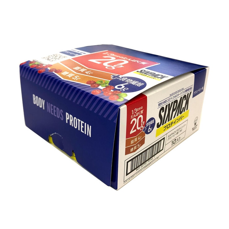 SIXPACKプロテインバー クランベリー味 10本入り SIXPACKプロテインバー クランベリー味 10本入り