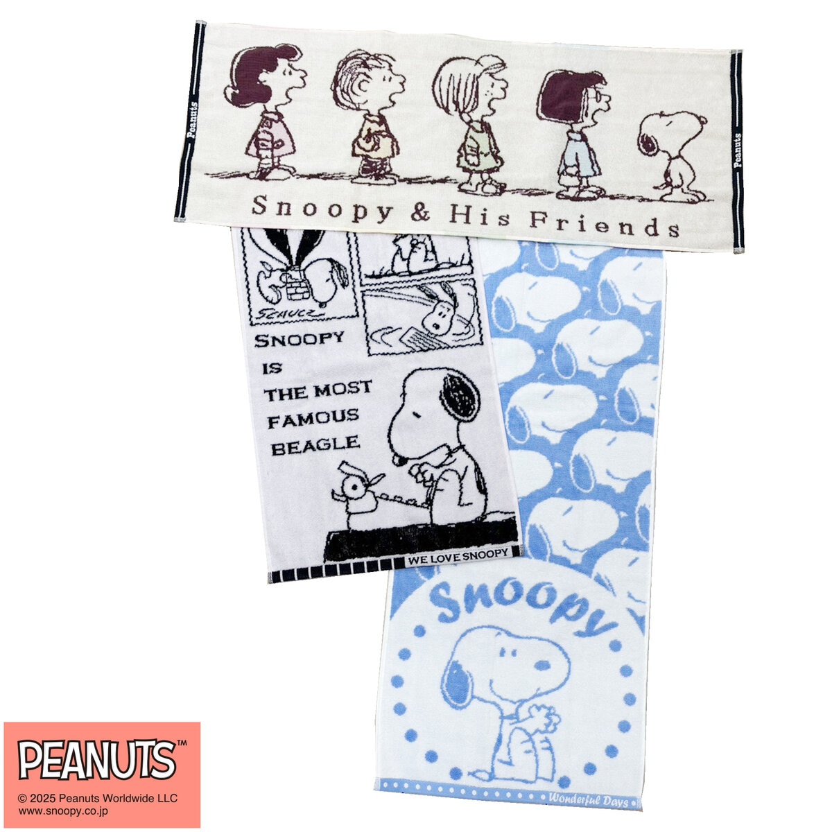 西川 スヌーピーフェイスタオル3枚セット 34x80cm B | Costco Japan