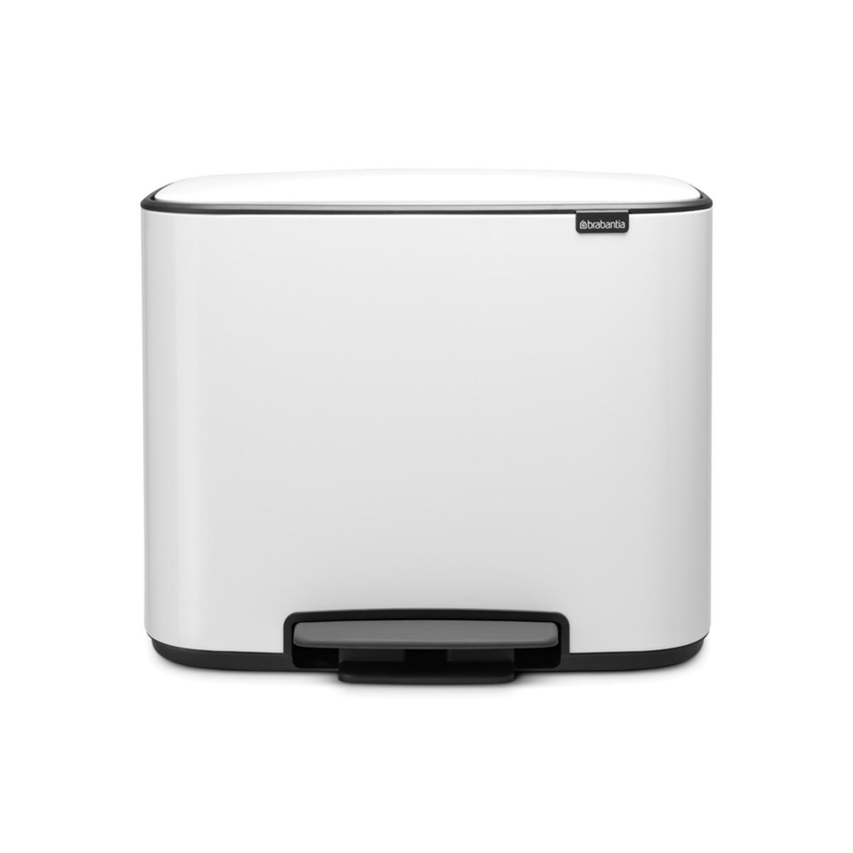 ブラバンシア ペダル式ごみ箱 11+23L 2分別 ホワイト 121142