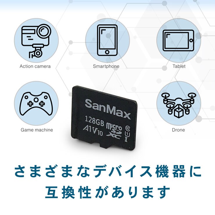 サンマックス microSDXC カード 128GB V10 A1 3-IN-1 2個セット サンマックス microSDXC カード 128GB V10 A1 3-IN-1 2個セット