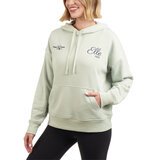 エル レディース ロゴ パーカー ライトブルーグレー L