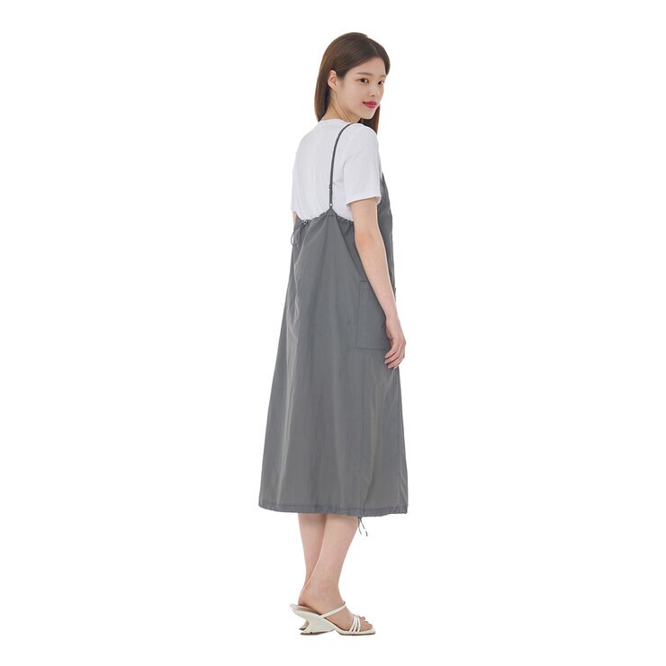 スウィート　スープ　ストラップ　ドレス　チャコールグレー　S