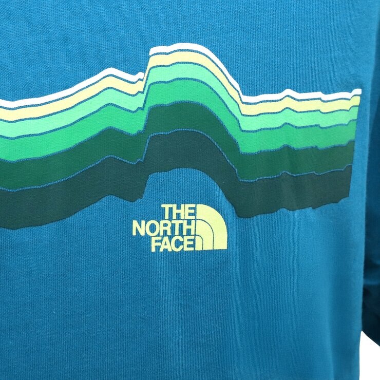ザ ノースフェイス メンズ エボリューション テキーラ サンライズ 半袖 Tシャツ ダスクブルー XL