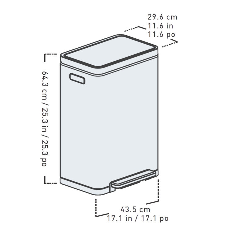 Sensible Eco Living ペダル式ゴミ箱 47L | Costco Japan
