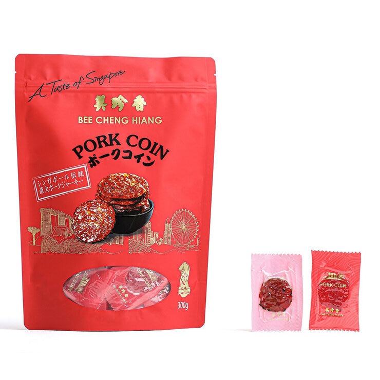 Bee Cheng Hiang ポーク コイン ポークジャーキー 300g Bee Cheng Hiang ポーク コイン ポークジャーキー 300g