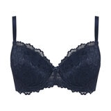 トリンプ 4/5 カップレースブラ プラチナグレー/ネイビー D75
