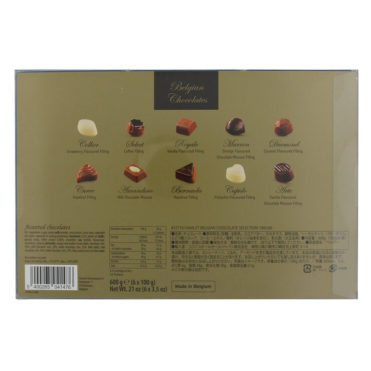 ハムレット ベルギーチョコレートセレクション 100g × 6箱