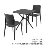 タカショー ガーデンチェア 2脚組 チャコールグレー (ボスコ）