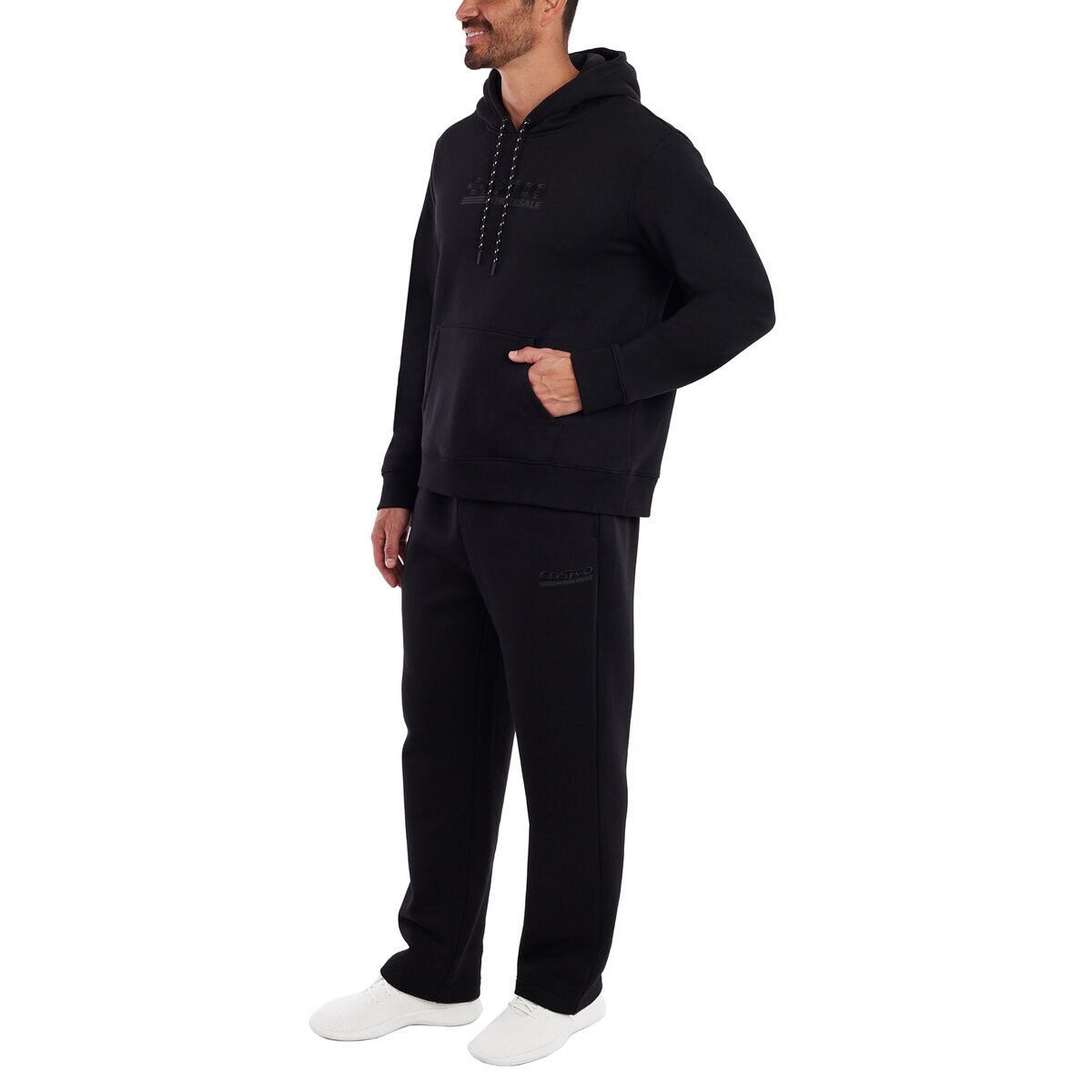 カークランドシグネチャー ユニセックス ロゴ パーカー ブラック L/XL