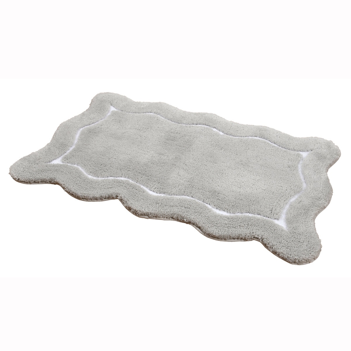 RIVIERA HOME マイクロファイバー バスマット 53cm x 86cm ライトグレー