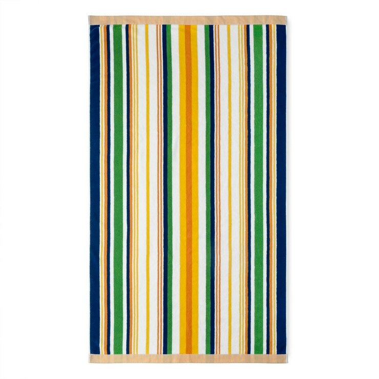 大判ビーチタオル 101cm x 182cm ミラーストライプ