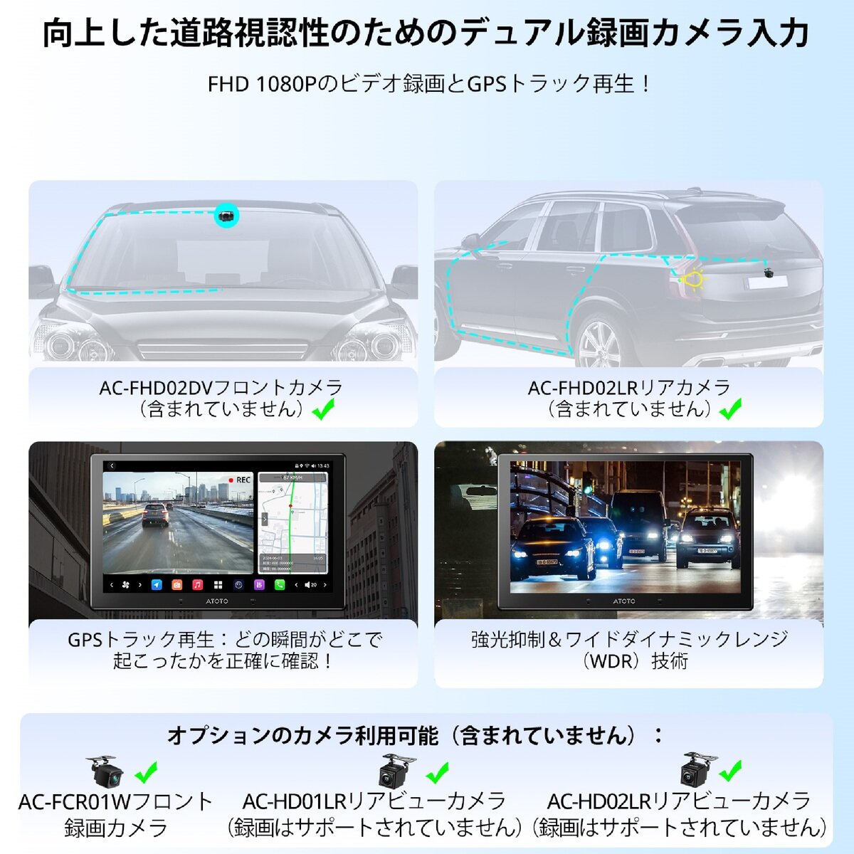 ATOTO ディスプレイオーディオ カーナビ 10.1インチ 2DIN X10G211E